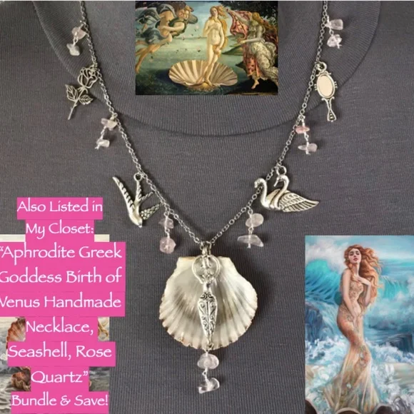 Athena Minerva Greek Roman Goddess Wisdom & War Handmade Necklace, Lapis Lazuli - Picture 15 of 15